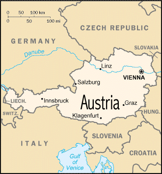 Mapa de Austria